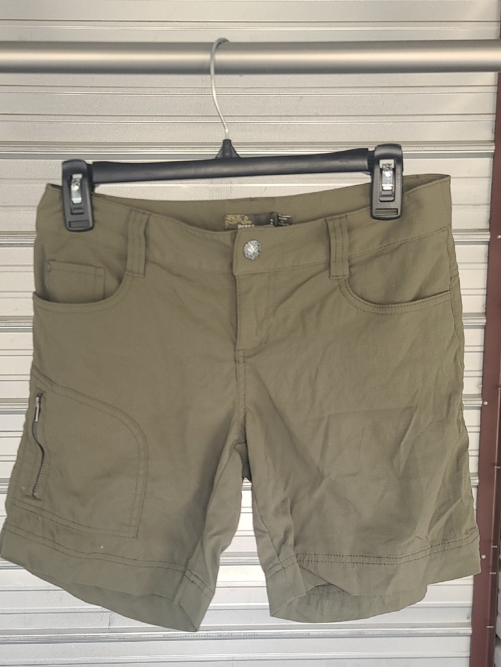 Prana Olive Green Women's Cargo Bermuda Shorts